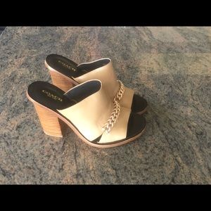 Coach open toed heels